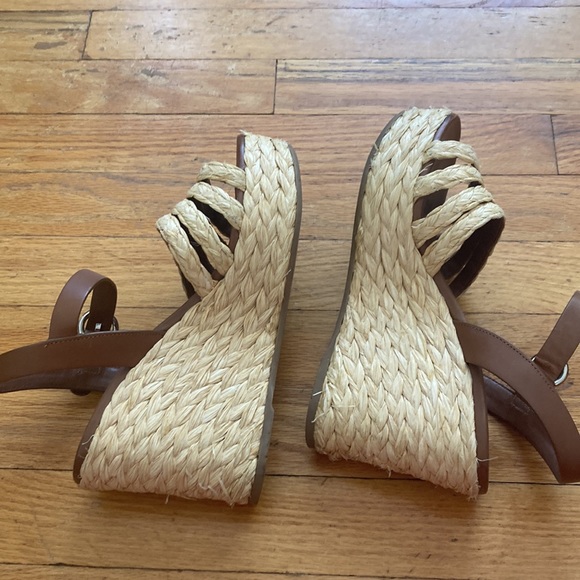 Prada Straw Leather Wedges - Picture 6 of 13